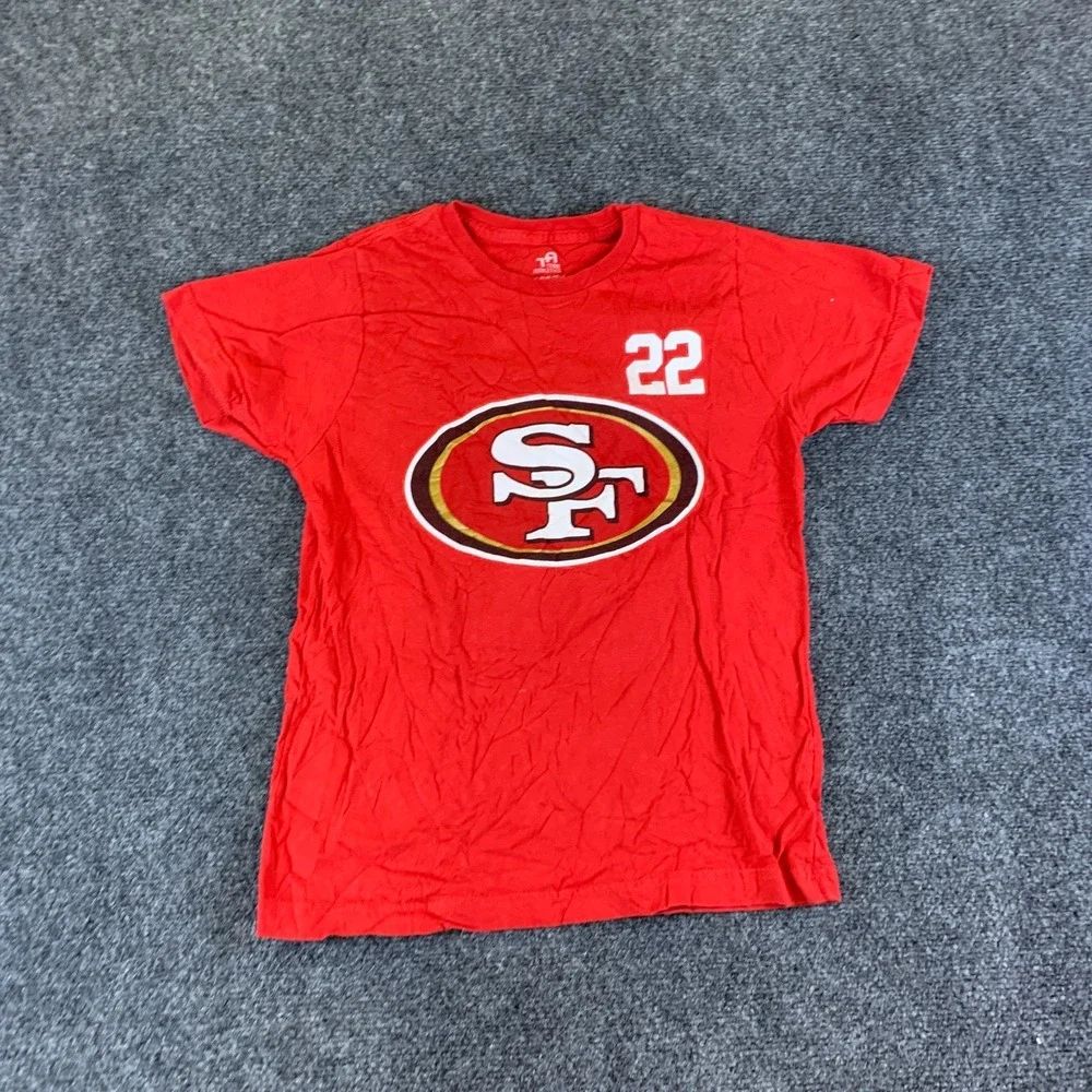 Team Athletics Shirt Youth M Red Christian McCaffrey #22 San Francisco 49ers NFL